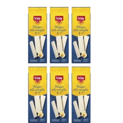 Schar Wafers Alla Vanigllia 125gr  6 Adet  resmi