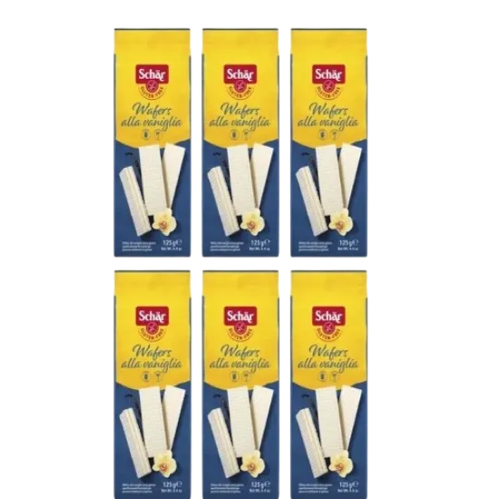 Schar Wafers Alla Vanigllia 125gr  6 Adet  resmi