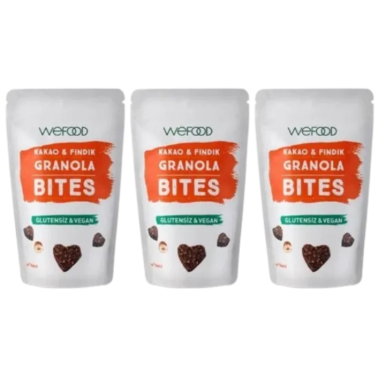 Wefood Kakaolu & Fındık Granola  3 Adet  resmi