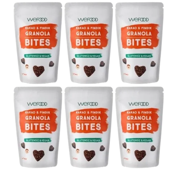 Wefood Kakaolu & Fındık Granola  6 Adet  resmi
