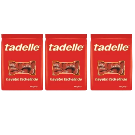 Tadelle Glutensiz Fındık Dolgulu Sütlü Çikolata 200 gr  3 adet  resmi