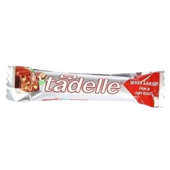 Tadelle Şekersiz Fındık Dolgulu Sütlü Çikolata 20 gr   resmi