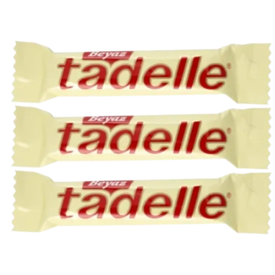Tadelle Beyaz Çikolata Kaplamalı Fındık Dolgulu Sütlü Çikolata 30 gr  3 adet  resmi