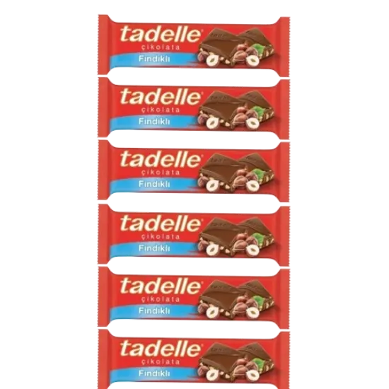 Tadelle Tablet Çikolata Sütlü 30 gr  6 adet  resmi