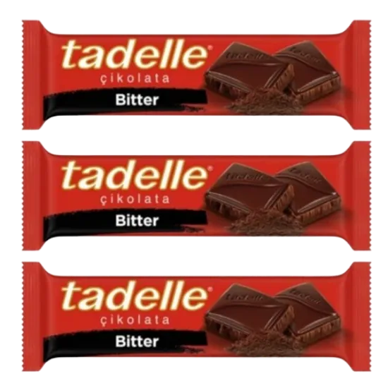 Tadelle Tablet Çikolata Bitter 30 Gr  3 adet  resmi